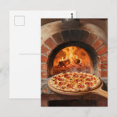 Wood-Fired Pepperoni Pizza Rustic Italian  ポストカード (正面/裏面)