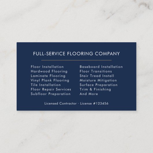 Wood Flooring 名刺 (裏面)