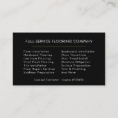 Wood Flooring Contractor Photo  名刺 (裏面)