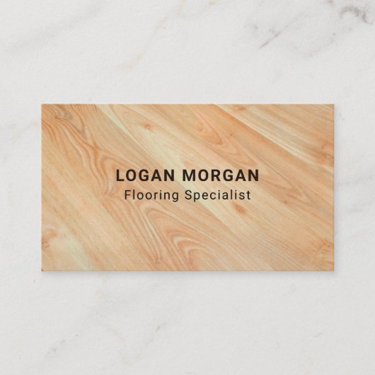 Wood Flooring Services Modern Professional 名刺 (正面)