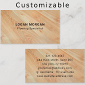 Wood Flooring Services Modern Professional 名刺