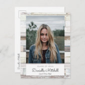 Wood Grad動揺して写真アナウンスはがき 案内ポストカード (正面/裏面)