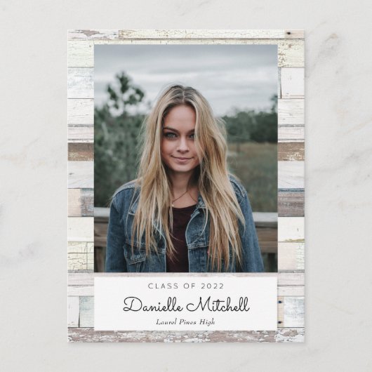 Wood Grad動揺して写真アナウンスはがき 案内ポストカード (正面)