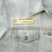Wood-grain Gold-3 Magnetic Name Badge 名札 (インサイチュ)