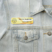 Wood-grain Gold-4 Magnetic Name Badge 名札 (インサイチュ)