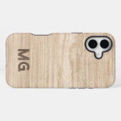 Wood Grain Phone Case | Personalized Monogram iPhoneケース (裏面横)