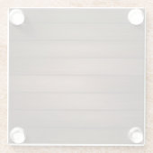 Wood Grain Striped Brown Abstract Fashion Art ガラスコースター (裏面)