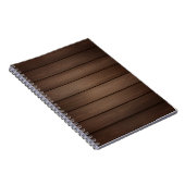 Wood Grain Striped Brown Abstract Fashion Art ノートブック (右側)