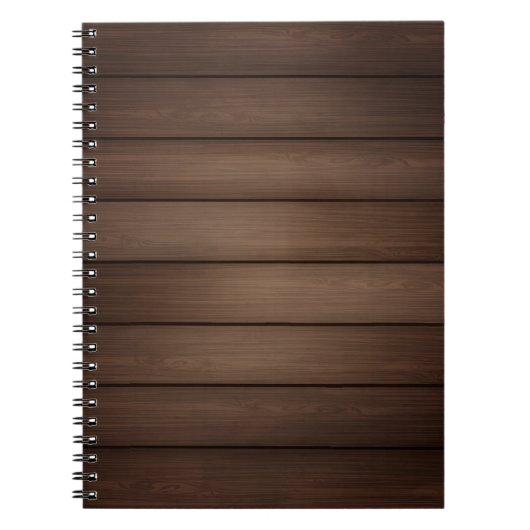 Wood Grain Striped Brown Abstract Fashion Art ノートブック (正面)