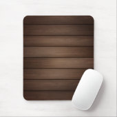 Wood Grain Striped Brown Abstract Fashion Art マウスパッド (マウス)