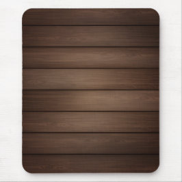 Wood Grain Striped Brown Abstract Fashion Art マウスパッド