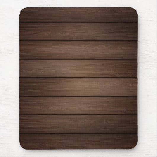 Wood Grain Striped Brown Abstract Fashion Art マウスパッド (正面)