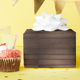 Wood Grain Striped Brown Abstract Fashion Art ラッピングペーパー