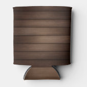 Wood Grain Striped Brown Abstract Fashion Art 缶クーラー (正面)