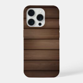 Wood Grain Striped Brown Abstract Fashion Art iPhone 15 Proケース