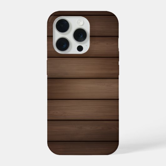 Wood Grain Striped Brown Abstract Fashion Art iPhoneケース (裏面)