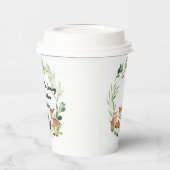 wood land animals greenery design 紙コップ (左)