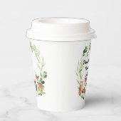 wood land animals greenery design 紙コップ (右)