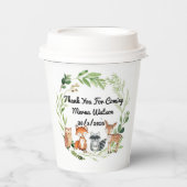 wood land animals greenery design 紙コップ (正面)