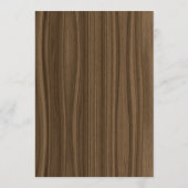 Wood Leaf素朴リースのテー結婚ブルメニューカード メニュー (裏面)