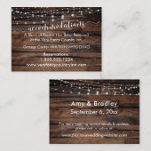 Wood & Lightsの結婚宿泊施設Insert Card エンクロージャーカード (正面/裏面)