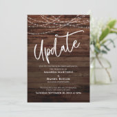 Wood & Lights素朴の更新カー結婚ドを延期 招待状 (スタンド正面)