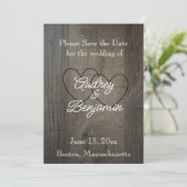 Wood-Look日付カードの保存 サンキューカード (スタンド正面)