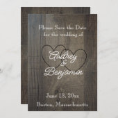 Wood-Look日付カードの保存 サンキューカード (正面/裏面)