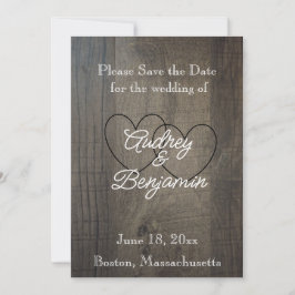 Wood-Look日付カードの保存 サンキューカード