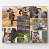 Wood Look You are the One Photo Collage フォトプラーク (正面)