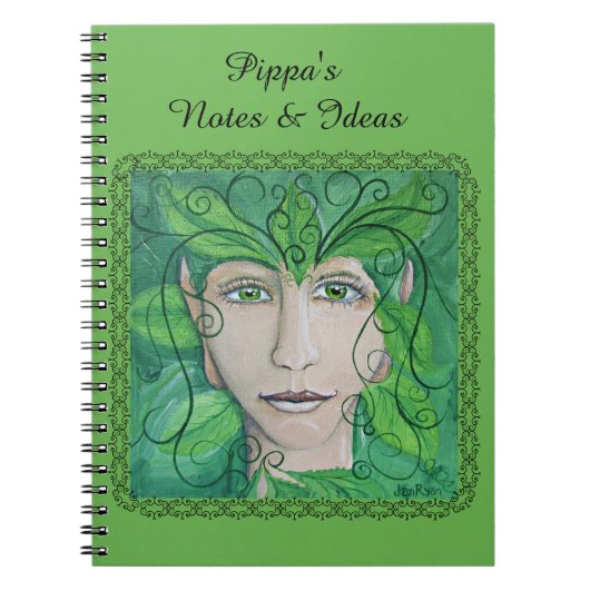 Wood Nymph Notebook、Jotter、メモ帳 ノートブック (正面)