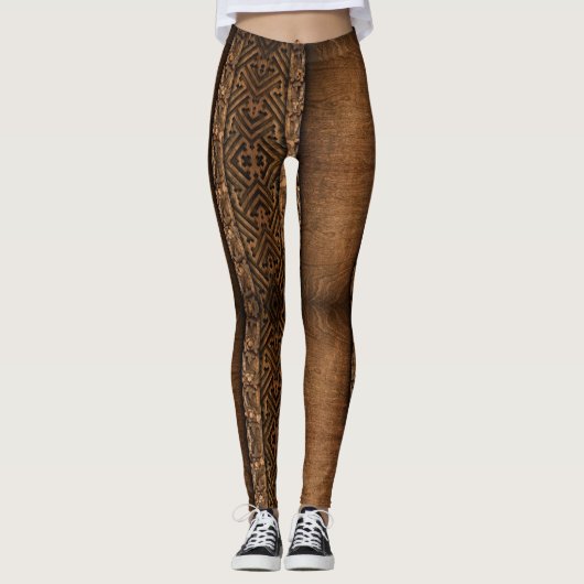 Wood Ornament - Power Yoga Leggings レギンス (正面)