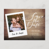 Wood Photo素朴 Scriptで日付を保存 ポストカード (正面)