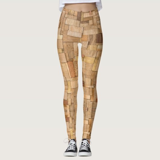 Wood Plywood - Power Yoga Leggings レギンス (正面)