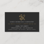 Wood QR Code Carpentry Carpenter Service 名刺 (正面)