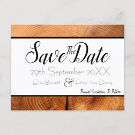 Wood Save the Dateはがき ポストカード