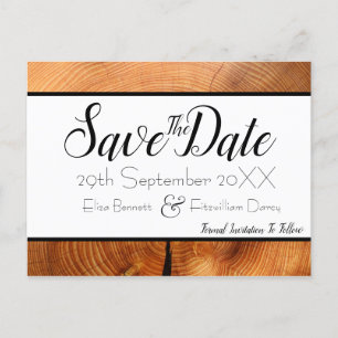 Wood Save the Dateはがき ポストカード