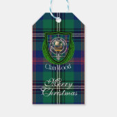 Wood Scottish Clan Tartan & Crest ギフトタグ (正面)