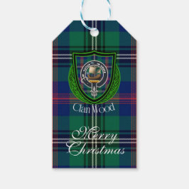 Wood Scottish Clan Tartan & Crest ギフトタグ
