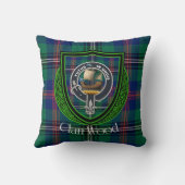 Wood Scottish Clan Tartan & Crest クッション (裏面)