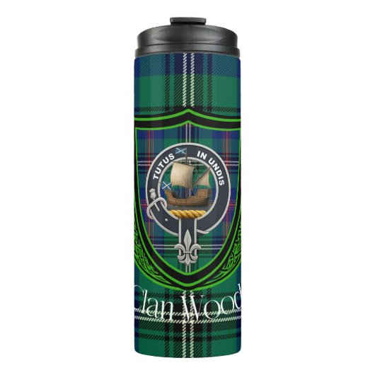 Wood Scottish Clan Tartan & Crest タンブラー (正面)