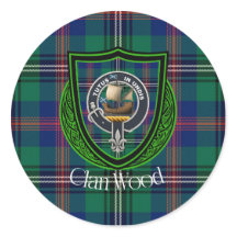 Wood Scottish Clan Tartan & Crest