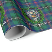Wood Scottish Clan Tartan & Crest ラッピングペーパー (ロールコーナー)