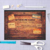 Wood Steampunk Cargo Crate FC3 Decoupage 薄葉紙 (クラフト)