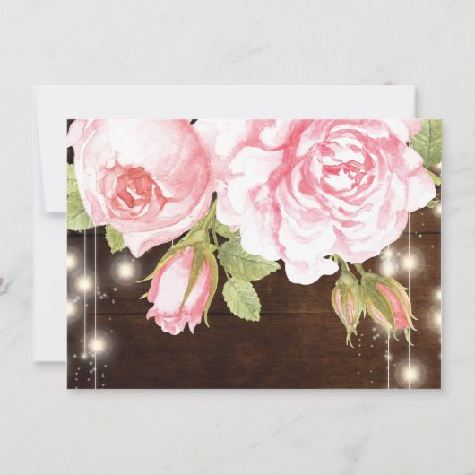 Wood String素朴 Lightsバラのタイムラ結婚イン (裏面)