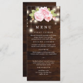 Wood String素朴 Lightsバラの結婚数 メニュー (正面/裏面)