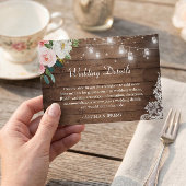 Wood String素朴 Lightsフローラの結婚詳細 エンクロージャーカード