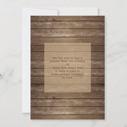 Wood String Lights卒業写真ありがとう 案内状 (裏面)