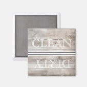 Wood Style Dishwasher Magnet Clean & Dirty マグネット (正面/裏面)
