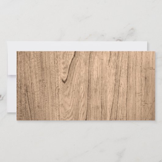 Wood Sunflower素朴の写結婚真サンキューカード サンキューカード (裏面)